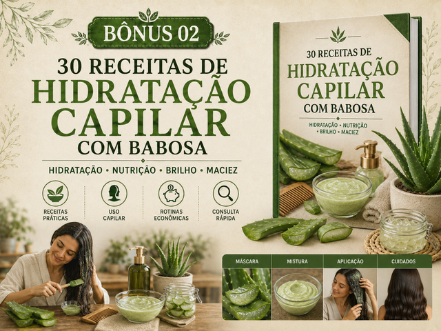 Bônus 2: 30 Receitas de Hidratação Capilar