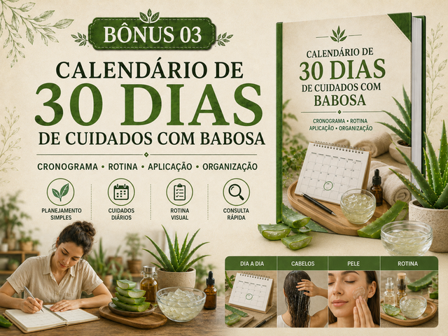 Bônus 3: Calendário de 30 Dias de Cuidados